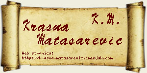 Krasna Matasarević vizit kartica
